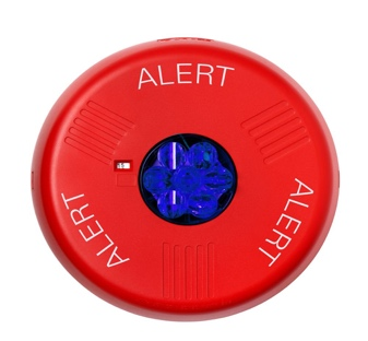 Eluxa strobe LED ceiling red ALERT blue lens
