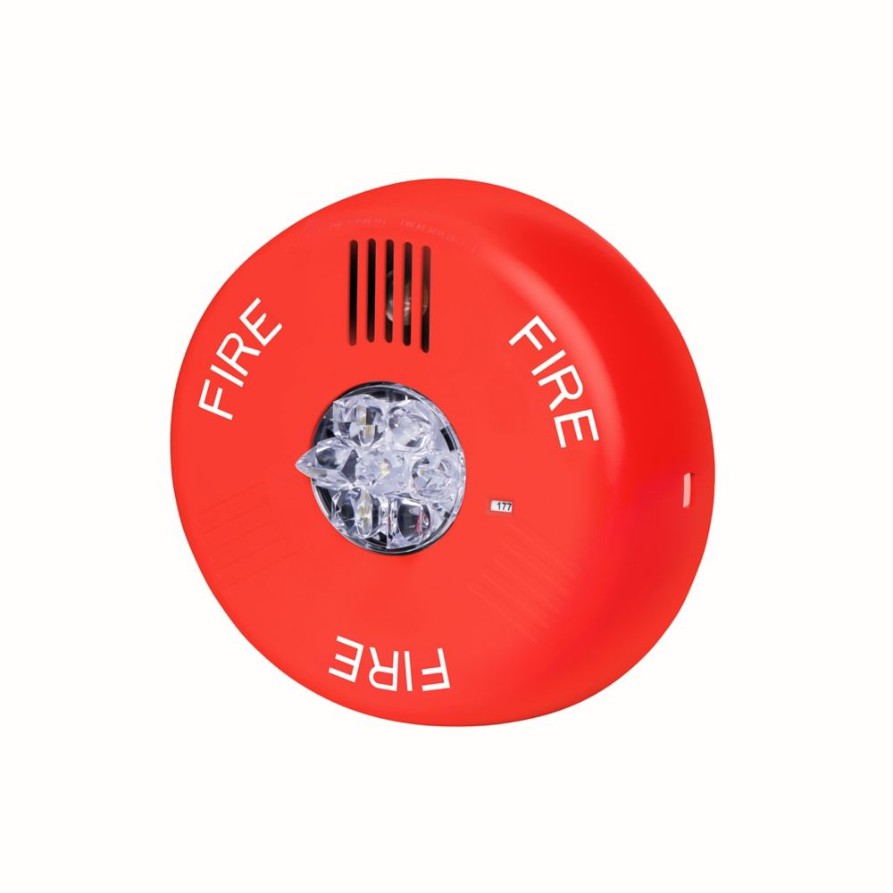 ELHSRC-L Eluxa horn strobe LED ceiling red FIRE clear lens - Image 1